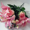 искусственные цветы роза-лилия цвета розовый 5
