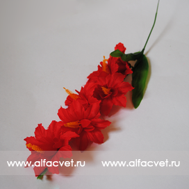 искусственные цветы ветки колокольчиков (гладиолус) цвета красный 4